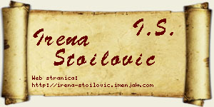 Irena Stoilović vizit kartica